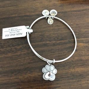 NWT Alex and Ani puppy paw bracelet